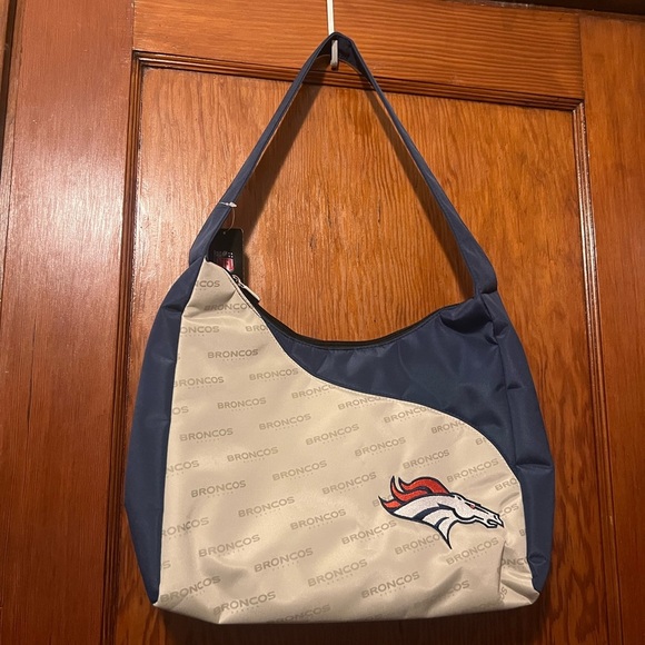 NWT NFL Denver Broncos Navy Shoulder Bag - Picture 1 of 6